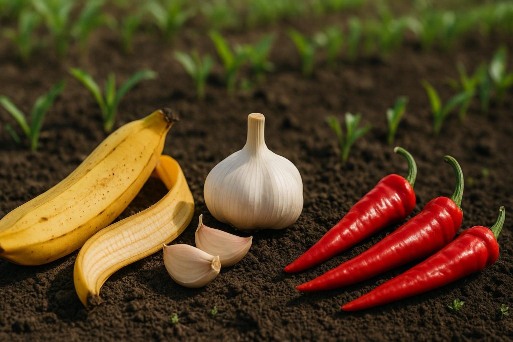 .How Banana Peels, Garlic, and Chili Pepper Can Save Your Crops