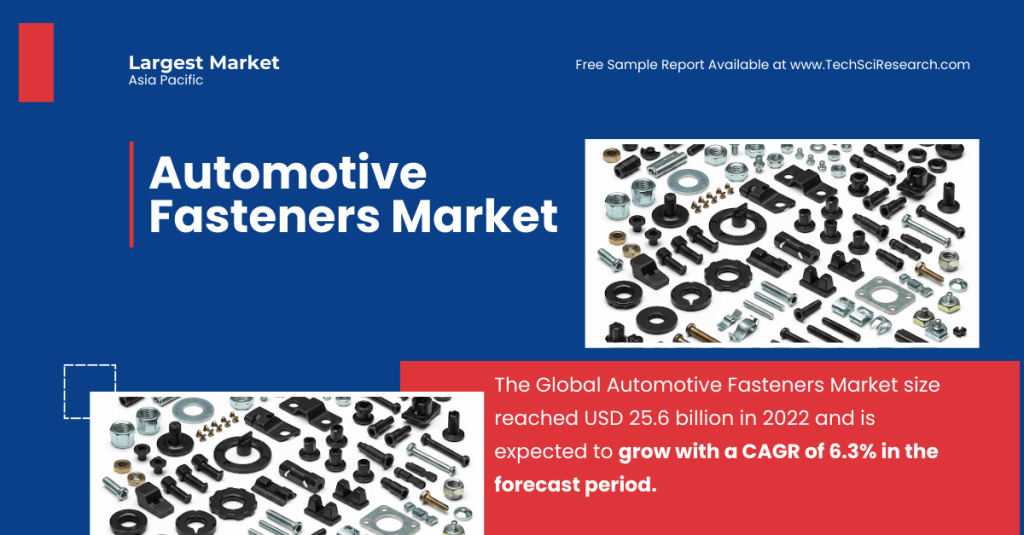 Automotive Fasteners Market Hits USD 25.6 Billion – [6.3% CAGR] Forecast & Trends. Get a Free Sample for the insights.