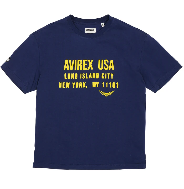 https://officialavirex.com/avirex-aviator-varsity-blue-tee/