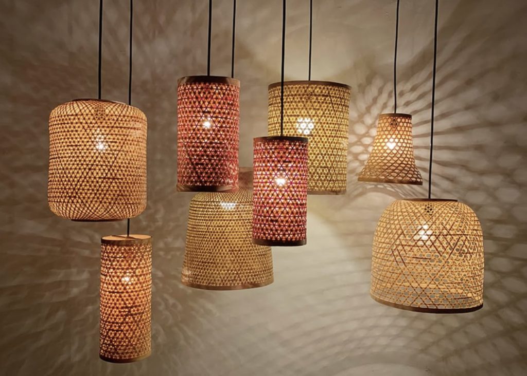 Bamboo hanging light