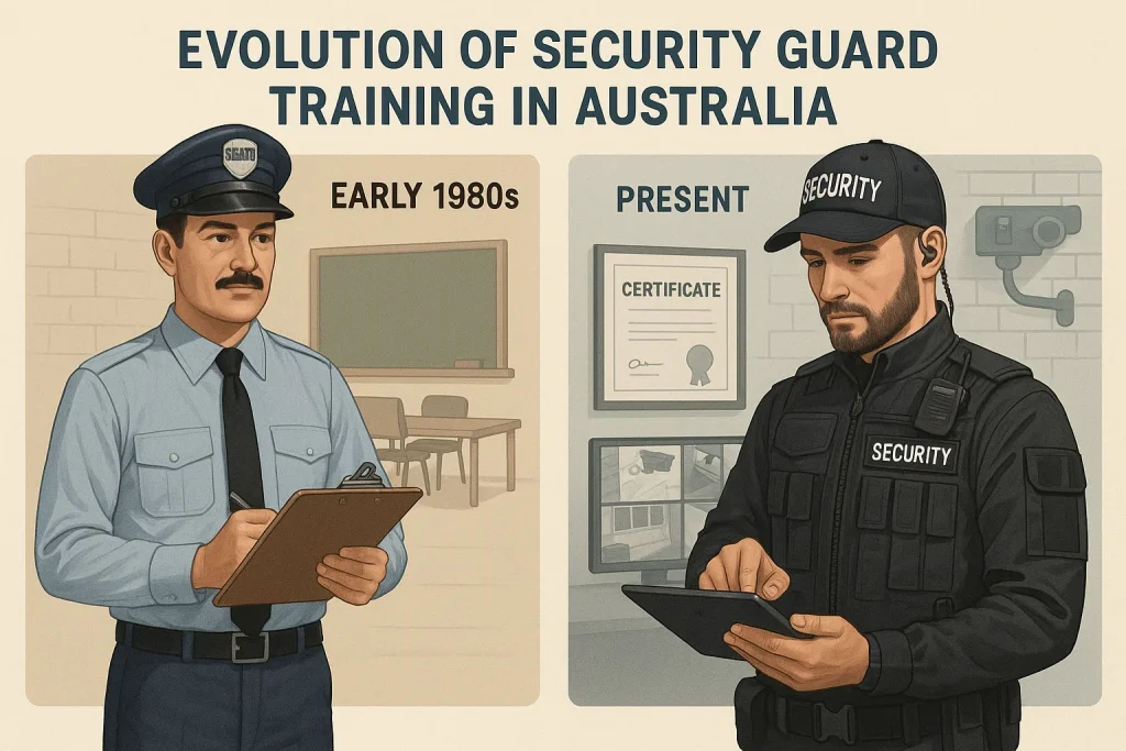 Explore the historical journey and modern advancements in security guard training and certification in Australia. Learn about key milestones, industry standards, and career opportunities.