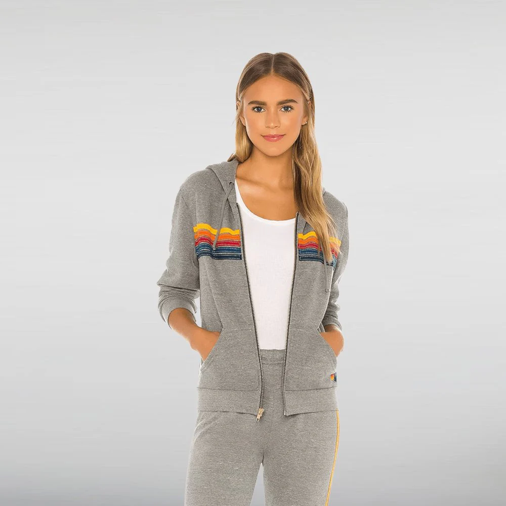Utkarsh Ambudkar Stripe Grey Hoodie