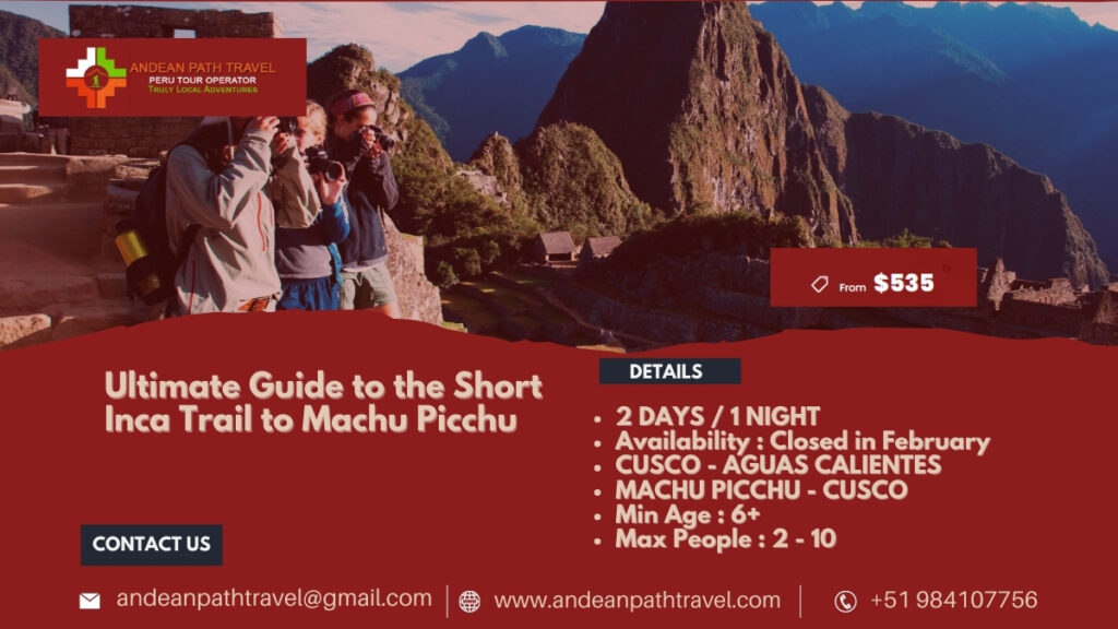 short inca trail to machu picchu